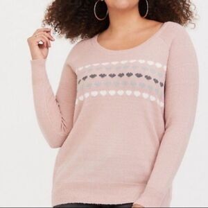 Torrid Pink Heart Sweater size 00